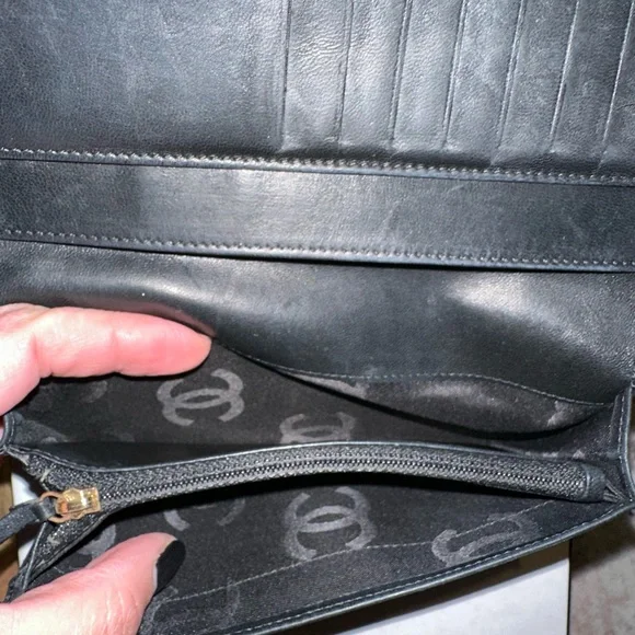 CHANEL Timeless Black Caviar Lambskin Long Zen Wallet - Picture 7 of 14
